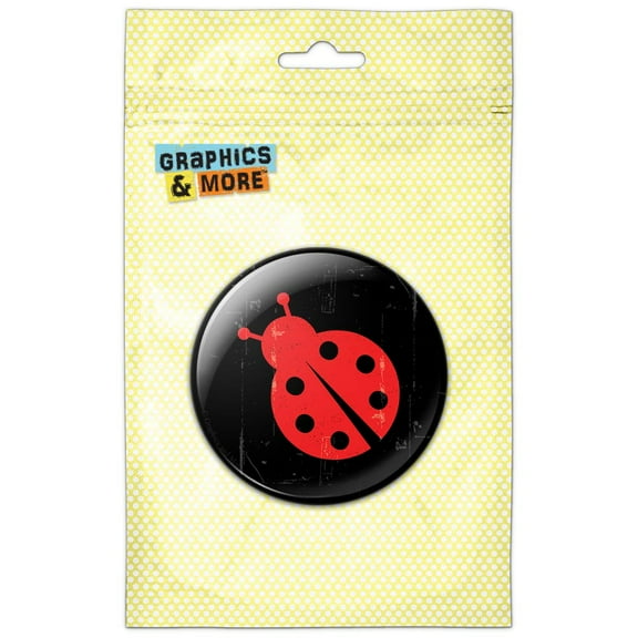 Lady Bug Artsy Pinback Button Pin Badge