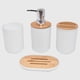 thumbnail image 1 of de accesorios de : caja de jabón, botella de loción, boquilla de plástico y , taza para cepillo de , esencial, para Blanco 4 piezas perfecl Cosas de baño, 1 of 7