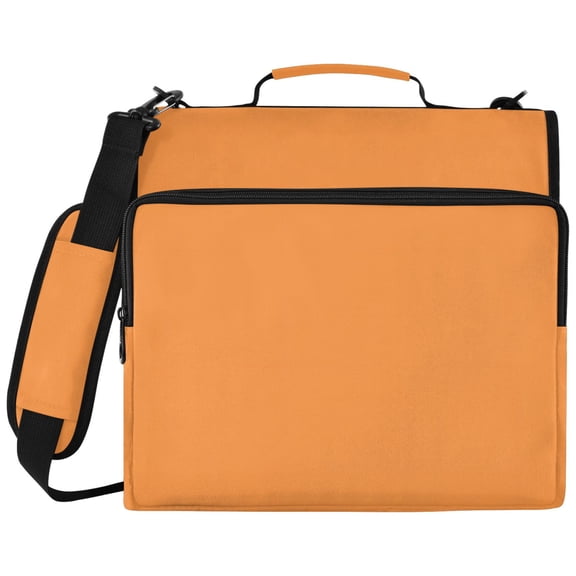 ALAZA Zipper Binder Orange Color Pattern 2 inch 3 Ring 500 Sheet Capacity Trapper Keeper File Folder Organizer Bag