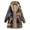 Green, variant on comerut Women Overcoat Keep Warm Hooded Polyester Ethnic Pattern Winter Coat for Daily Wear