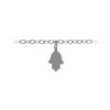 TwoBirch Personalized Initial Hamsa Hand Pendant - Add Your Initial - In Sterling Silver - 10k Gold or 14K Gold - 18 Inches