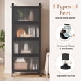 thumbnail image 6 of Giantex 5-Tier Kitchen Storage Cabinet, Mobile Microwave Stand, Bread Rack Coffee Stand, Bakers Rack w/Flip Door Cabinets, Black, 6 of 8