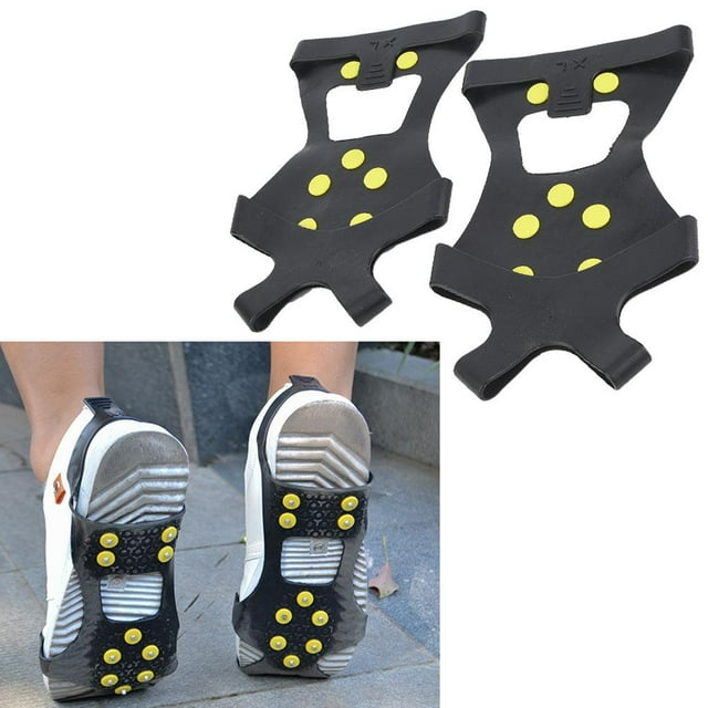 Ice Grips, Firm Solid Snow Spike Grips, For Walking Jogging
