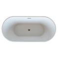 thumbnail image 3 of ANZZI  Dover 5.6-foot Glossy White Acrylic Center Drain Freestanding Bathtub, 3 of 4