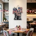 thumbnail image 6 of Memorial Day Saving!4th of July Decorations, The US Independence Day Round Wooden Sign Pendant Festival Star And Stripe Wooden Ornament Welcome Sign, 6 of 7