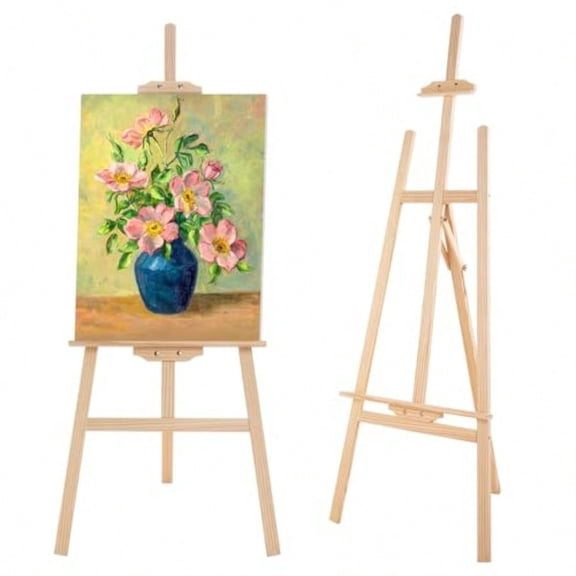 Easel Stand for Painting Adjustable Wooden Easels for Painting Canvas Up to 42 Folding Art Easel for Drawing Wedding Sign and Poster Suitable for and Adults