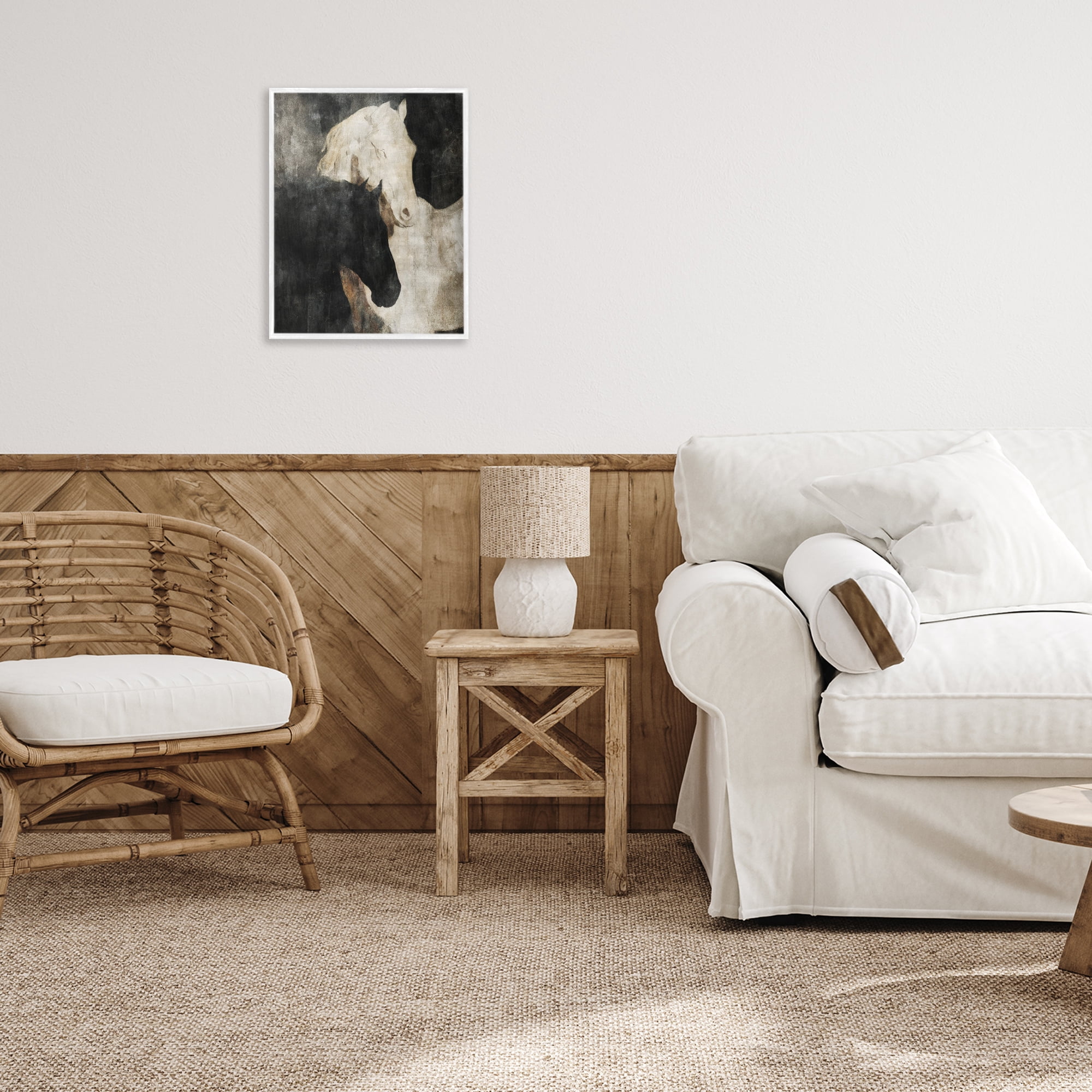 Stupell Industries Dual Spirit Horses White Framed Giclee Art, design by Svetlana Aleynikova