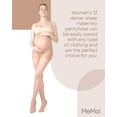thumbnail image 7 of MeMoi Women's 12 Denier Sheer Maternity Pantyhose with Extra Large Waist, 7 of 7