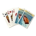 thumbnail image 1 of Canada, Wooden Boat, Lantern Press, Premium Playing Cards, 52 Card Deck with Jokers, USA Made, 1 of 5
