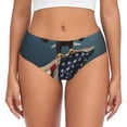 thumbnail image 1 of Fotbe American Flag Calzones Estampados para Mujer – Ropa Interior de Algodón, Cómoda, Suave y Elástica-X-Large, 1 of 6