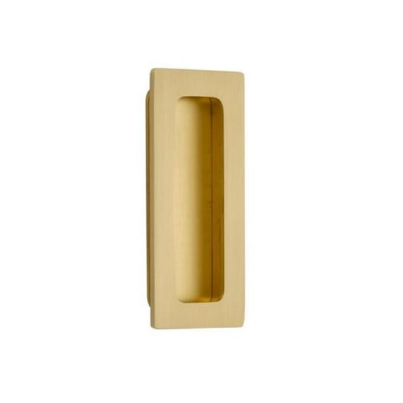 Emtek Modern Rectangular Flush Pull - Satin Brass