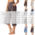 thumbnail image 4 of SwiftWear Women's Dress Work Capri Pants Solid Color Wide Leg Capris Stretch Casual Cropped Pants S-2XL, 4 of 6