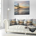 thumbnail image 3 of Designart Vasco de Gama Bridge Lisbon - Seascape Throw Pillow - 18x18, 3 of 5