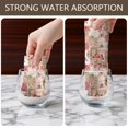 thumbnail image 4 of 2 Pcs Pioneer Flower Floral Print Pattern Kitchen Towels, Funny Microfiber Dish Towel Set, 18" X 26" Tea Towels, 4 of 6