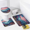 thumbnail image 4 of Independence Day Of The United States Flag 4 Piece Shower Curtain Sets, with Non-Slip Rugs, Toilet Lid Cover And Bath Mat, for Bathroom Decor Set, 4 of 8