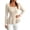 Beige, variant on Miqool Womens Ribbed Knit Tops Peplum Hem Long Sleeve Shirts Casual Square Neck Elegant Layering Fall Winter Blouse with Open Back