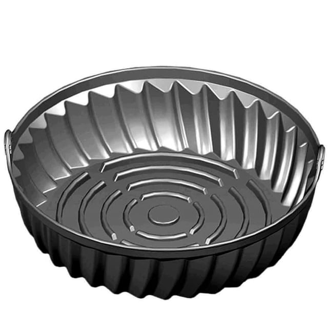 Olla de silicona para freidora de aire, bandeja redonda para hornear, revestimiento reutilizable para freidora de aire, bandeja antiadherente para freidora de aire