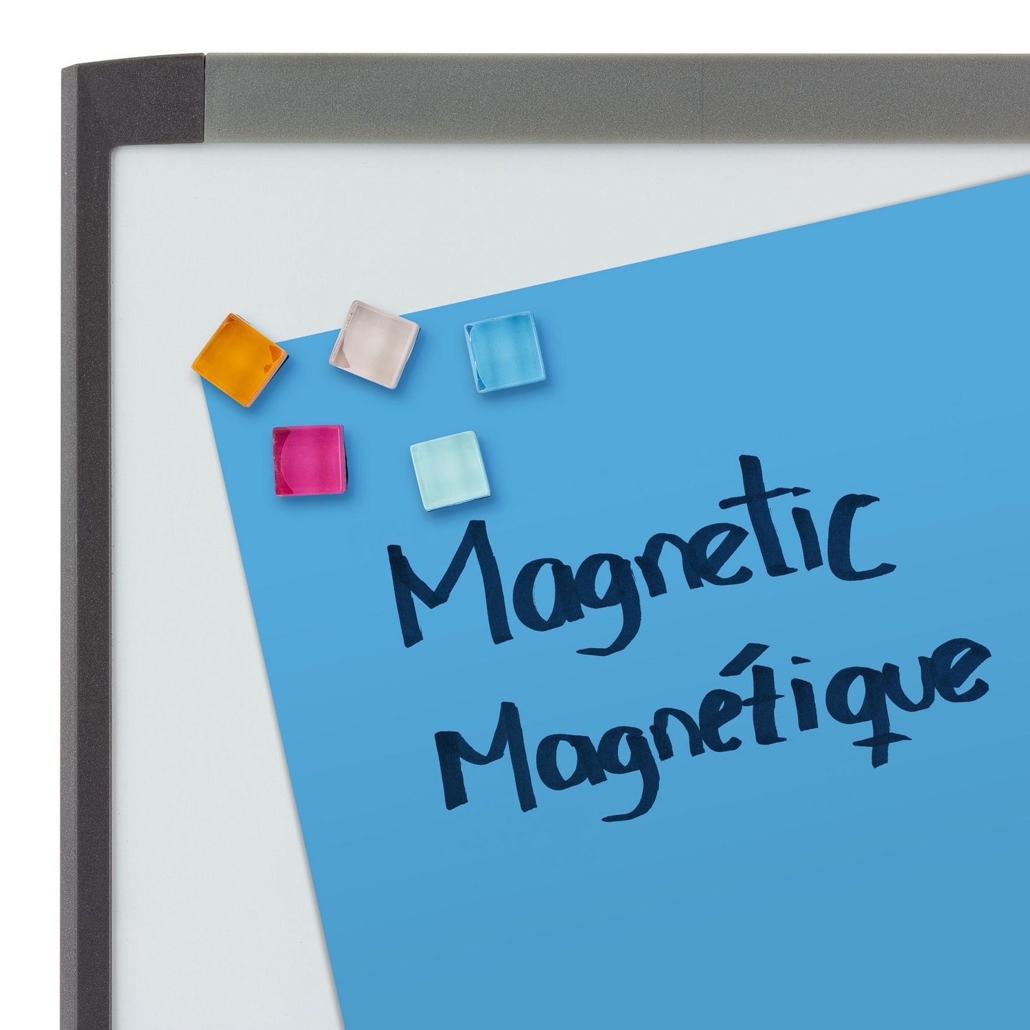 Quartet Mini Square Magnets, Magnets, Assorted Colours, 10 Pack, Mini Square Magnets, 10 Pack