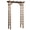 Brown 431, variant on Fir Wood Garden Bridge Arc Walkway with Side Railings for Backyards, Gardens, and Streams, Stained Wood, 60 x 26.5 x 19, Brown