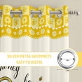thumbnail image 6 of Bee Truck Kitchen Curtains Window Panels, Yellow Honey Daisy Floral Patterned Plaid Insulated Window Treatment Curtain, Grommet Curtains for Bedroom/Living Room/Bathroom, 2 Piece 42"Wx84"L, 6 of 8