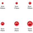 thumbnail image 5 of 690pcs Imitation Pearl Cabochons 6 Sizes Domed Imitation Pearls Red Half Round Pearl Beads for DIY Scrapbook Phone Case Card Nail Craft DIY Bottle Phone Shoe Decor 4/5/6/8/10/12mm, 5 of 8