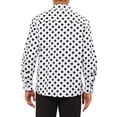 thumbnail image 3 of INSPIRE CHIC Polka Dots Shirt for Men's Pointed Collar Button Long Sleeve Shirts, 3 of 4