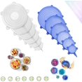 thumbnail image 1 of HSHDLDF CK STOREE 12Pcs Silicone Stretch Lids|Stretch and Seal Lids Reusable Silicone Bowl Covers Fresh Keeping Miracle Lids Bowl Pot Seal Cover Kitchen Storage tools, 1 of 6