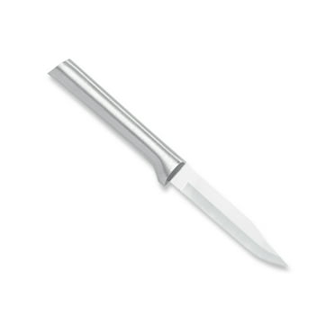 Rada Cutlery Everyday Paring Knife Stainless Steel Blade with Aluminum A, 6-3/4 Inches, 1-Pack, Silver Handle