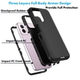 thumbnail image 3 of For Motorola Moto G Power 5G 2024 Case, Defender Phone Case For Moto G Power 5G 2024 6.7",Takfox Heavy Duty Shockproof Rugged Rubber Full Body Protective, 3 in 1 Hybrid Bumper Cover (Black), 3 of 8