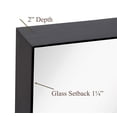 thumbnail image 4 of Hamilton Hills 24x36" Black Metal Frame Bathroom Mirror | Rectangular Vanity | 2" Deep | Hangs Both Ways, 4 of 8