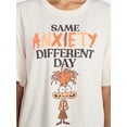 thumbnail image 4 of Disney Pixar Inside Out 2 Women's Anxiety Boxy Graphic Skimmer Tee, Sizes XXS-XXL, 4 of 5