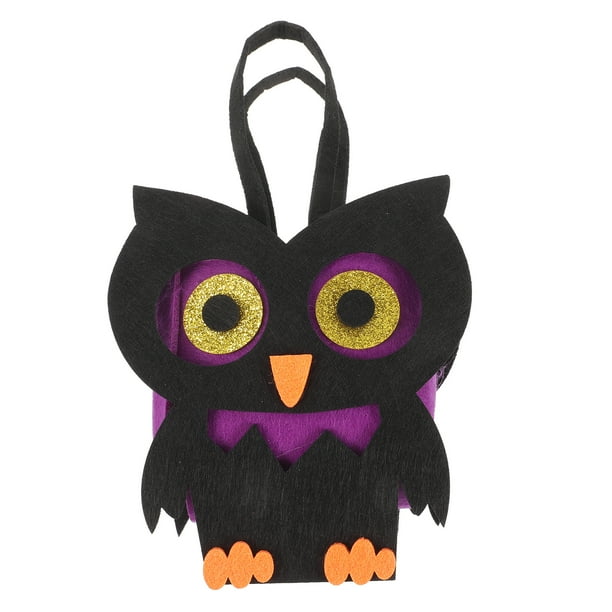 KAKOWELY Bolsa de golosinas de Halloween Bolsa de fieltro reutilizable Bolsa de fiesta de Halloween Bolsa de recuerdo de fiesta de Halloween