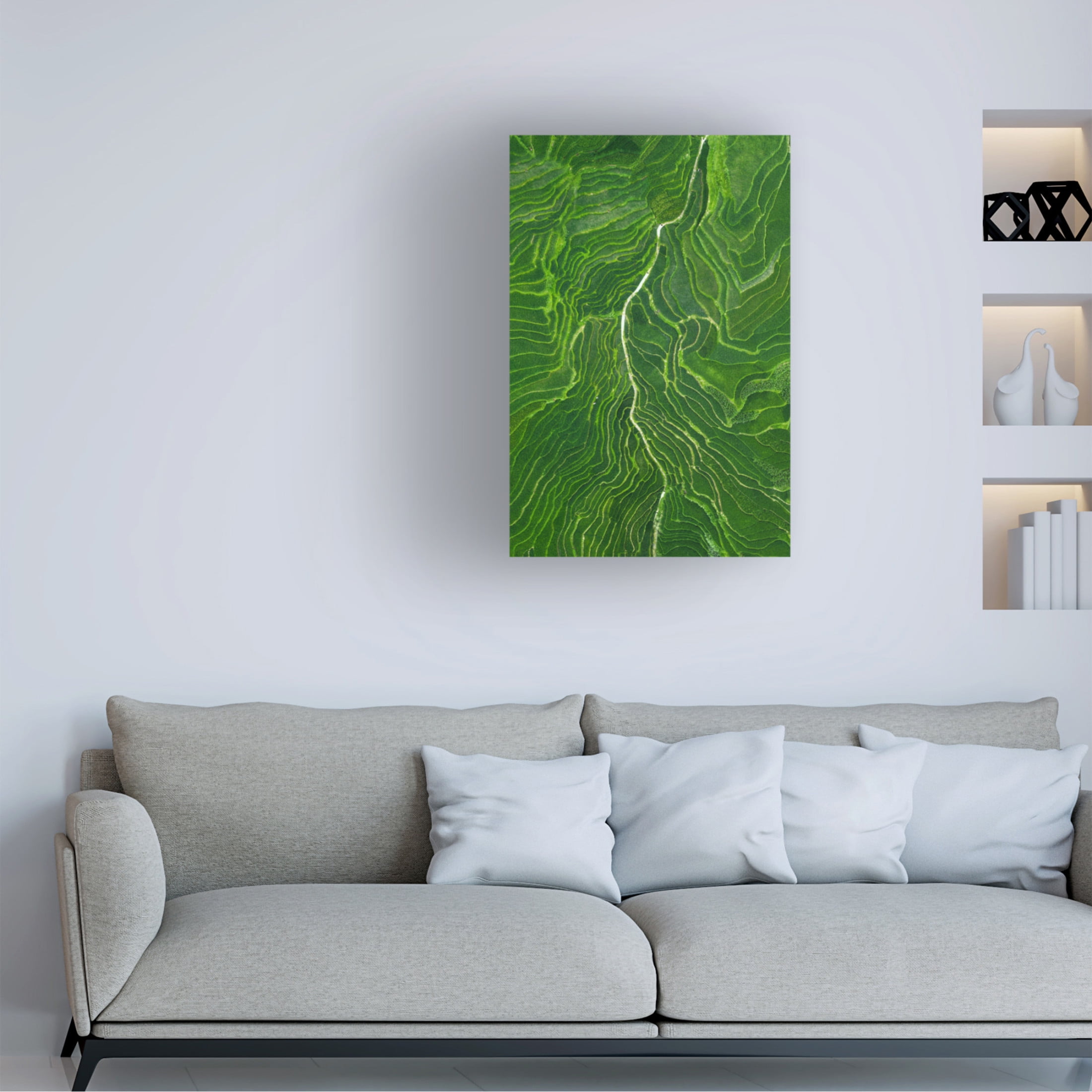 Canvas Wall Art - Tianqi 'Vein' Wall Art for Living Room, Bedroom, or Office Décor by Trademark Fine Art - 12 x 19 Inches
