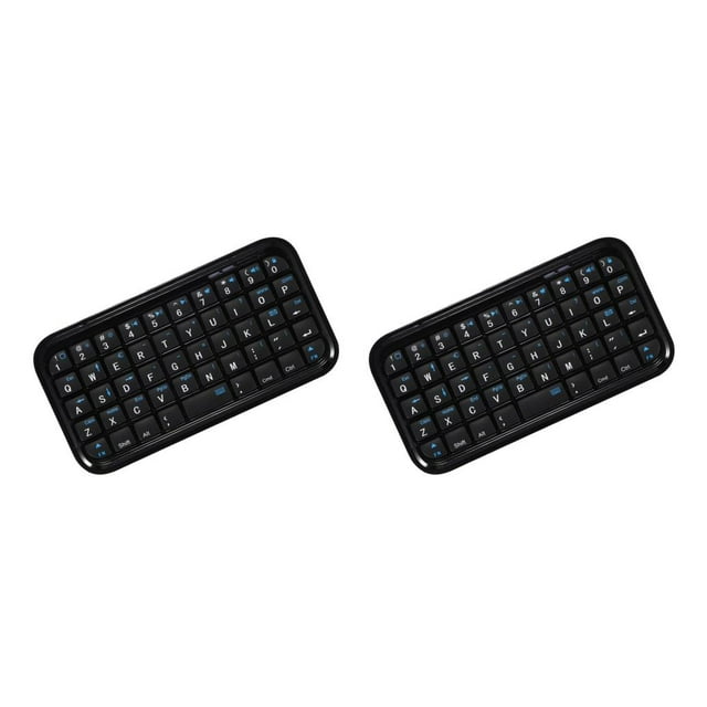 fastboy Wireless Keyboard with Button Keys Rechargeable Small Receiver Strong Stability Smooth Lightweight Pocket Keypad Movie Theater 12.00*6.00*0.70cm 2Set