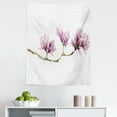 thumbnail image 1 of Floral Tapestry, Watercolor Style Painting Illustration of a Magnolia Flower on a Branch, Fabric Wall Hanging Decor for Bedroom Living Room Dorm, 5 Sizes, Pale Fuchsia Multicolor, by Ambesonne, 1 of 1