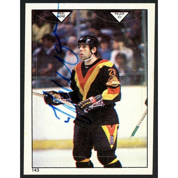 Jiri Bubla Autographed 1983-84 O-Pee-Chee Sticker Rookie Card #143 Vancouver Canucks SKU #154069