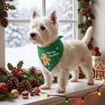 thumbnail image 4 of Racsoh Christmas Pet Bandana, Festive Dog Neck Scarf with Gingerbread Man Print, Soft Triangle Bib for Small Medium Cats, for Party Photo Winter Decor (Green A), 4 of 7