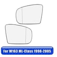 thumbnail image 2 of 1 Pair Side Mirror Glass Heated with Backing Plate LH Left & RH Right for W163 ML320 ML350 ML500 19, 2 of 5