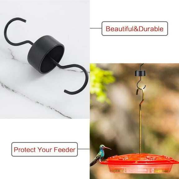 YHAICO Automatic Feeder 2 Pack Hummingbird Feeder Insect Ant Moat, Extra Large Accessory Hooks