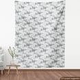 thumbnail image 4 of Ambesonne Grey Floral Birds Fabric by the Yard Upholstery, Ethnic Asian Boho, 3 Yards, Pastel Pink Green, 4 of 5