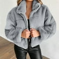 thumbnail image 1 of Chaquetas y abrigos casuales sin capucha de manga larga para mujer, moda urbana, holgados, de manga larga, de color liso, informales, tipo cárdigan, abrigo para mujer, 1 of 4