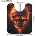 thumbnail image 6 of Dreamtimes Bathroom Rug Set 2 Pieces Fire Skull Soft and Absorbent Bathroom Floor Mat Non Slip Commode Contour Rug Plush Bath Mat Set, Machine Washable and Easier to Dry, 6 of 7