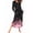 Black_Cherry Blossoms, variant on KISSGAL Women Long Nightgown V Nek Nightshirt Sleepwear Full Length Sleepshirt with Pockets Long Sleeve Sleep Dress
