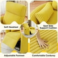 thumbnail image 3 of Homall 360° Power Swivel Recliner High Back Adult Rocker Recliner Chair with 2 Pillows for Nursing Expectant Mothers,Corduroy Yellow, 3 of 8