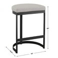 thumbnail image 5 of Uttermost Ivanna 26" Metal and Fabric Counter Stool in Matte Black, 5 of 10