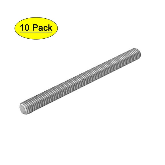 M5 x 60mm 0.8mm Pitch 304 Stainless Steel Fully Threaded Rod Bar Studs 10Pcs