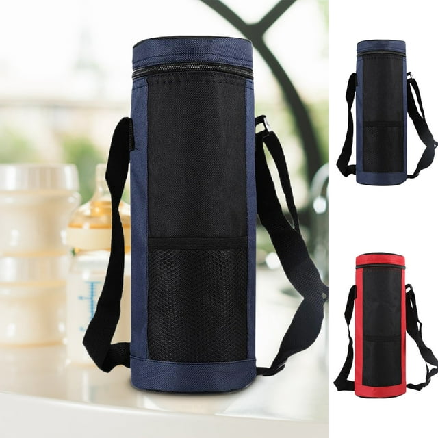 Xihbxyly Funda de Tela para Botella de Agua, Funda Aislante Protectora, Diseño Cruzado, Versátil para Botellas y Vasos, Ideal para Picnics Al Aire Libre, Tela Duradera, Bolsa de Almacenamiento de 1 P