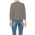 thumbnail image 4 of Women's Collarless Blazer Open Front Sleek 3/4 Sleeves Cardigan, 4 of 6