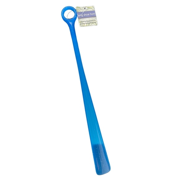 10 Pack Jumbo Shoe Horn for Shoe Slip On, Extended Length for Comfort, Convenience, No Bending or Straining, Perfect for All Shoe Types, Includes Hanging Hole for Storage, Organization, Bulk, Blue