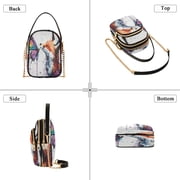 Shoulder Handbag Women's Crossbody Handbags 5.91x3.15x8.27 Inch Bank Card Bag Cash Bag Key Bag Fox Kiss Colorful Butterflies